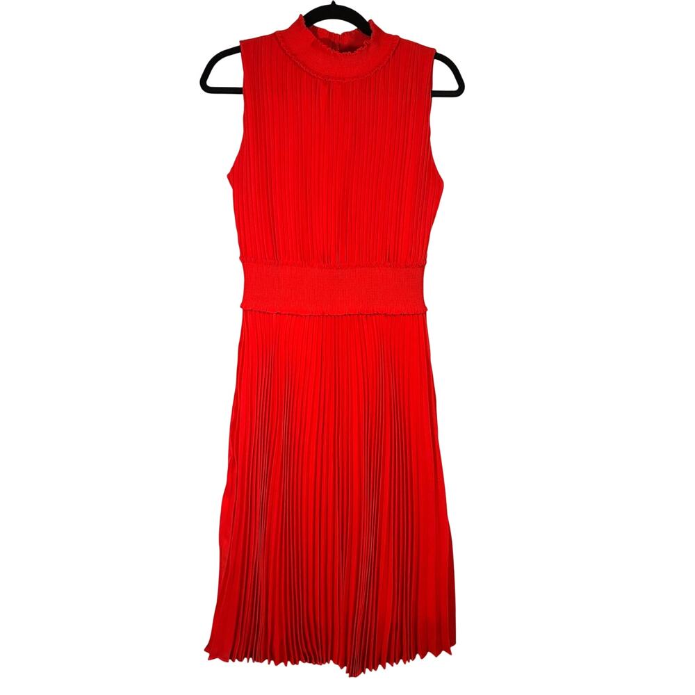 Nanette Lepore NWT Women's Mock Neck Sleeveless Pleated Maxi Dress Size 10